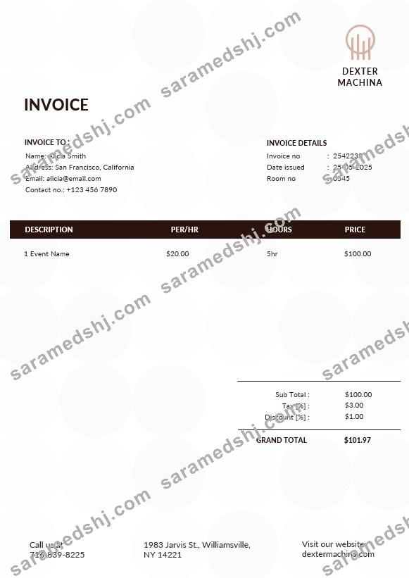 Music Band Invoice Template